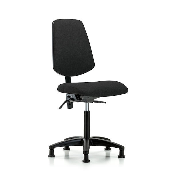 Blue Ridge Ergonomics Fab Med Bench Chair, Bk, Glides, Blk, No Arms, 22" to 29" Height, Black BR-FMBCH-MB-RG-T0-A0-NF-RG-F42 - main