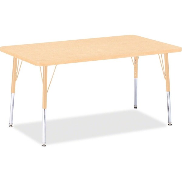 Jonti-Craft Berries Rectangle Activity Table, 30 in. x 48 in., A-height, Maple/Maple/Camel 6473JCA251 - main