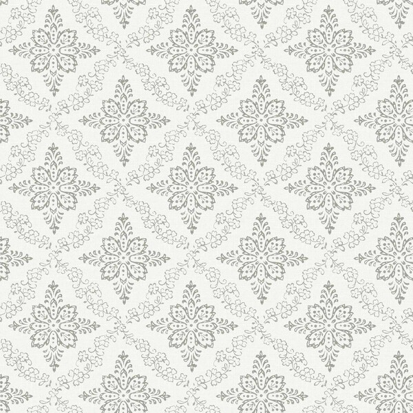 Chesapeake Wynonna Light Grey Geometric Floral Wallpaper 3119-13531 - main