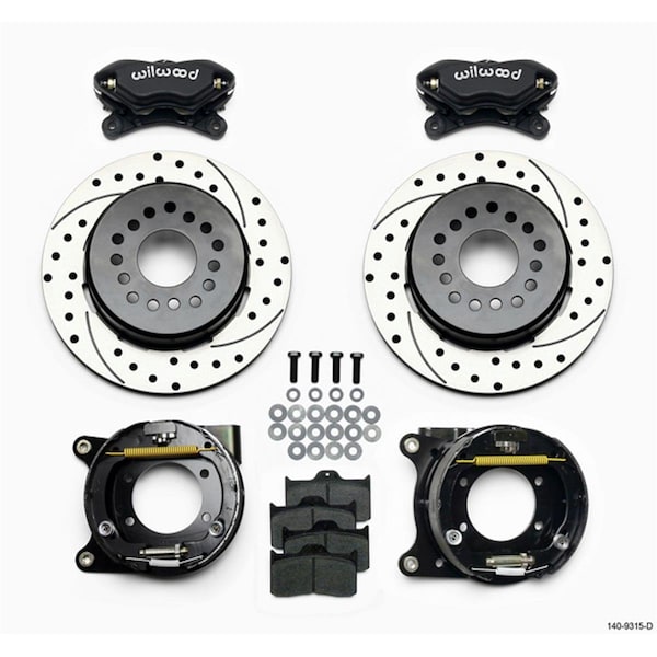 Wilwood Forged Dynalite Rear Parking Brake Kit - Black - 12.19 in. Rotor - GM 12-Bolt WIL140-9315-D - main