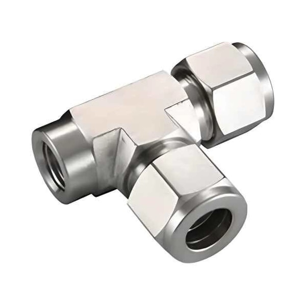 Arek Female Run Tee 3/8 in Tube OD X 3/8 in NPT SS 316 RL127 FRT _ 3/8 X 3/8 - main