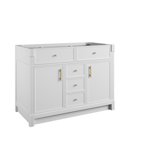 James Martin Vanities Bellshire 48" Single Vanity Cabinet, Bright White 660-V48-BW - main