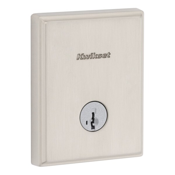 Kwikset Residential Deadbolts Single Cylinder Reversible Satin Nickel 258TRCT-15S.STRKP - main
