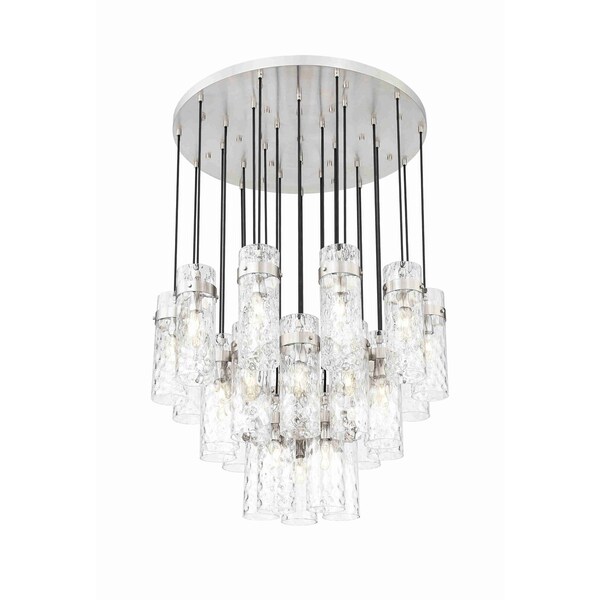 Z-Lite Fontaine 27 Light Chandelier, Brushed Nickel, 39.5 In W x 15 In H 7002P5-27R-BN - main