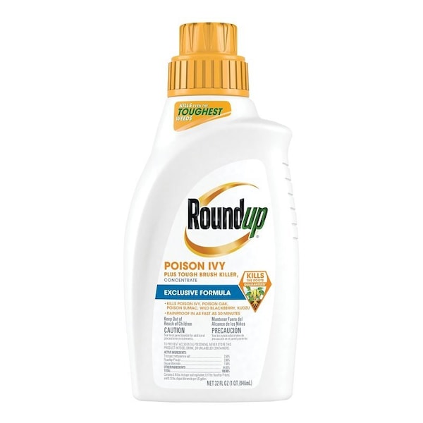 Roundup Poison Ivy Plus Concentrated Brush Killer, Liquid, Yellow, 32 oz Bottle 5378206 - main