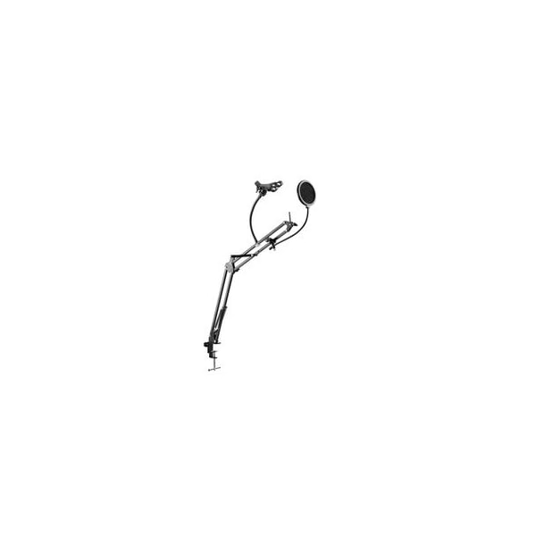 Cable Wholesale Deskmount Microphone Stand with Rotating Phone holder and Pop Filter 8190-00026 - main