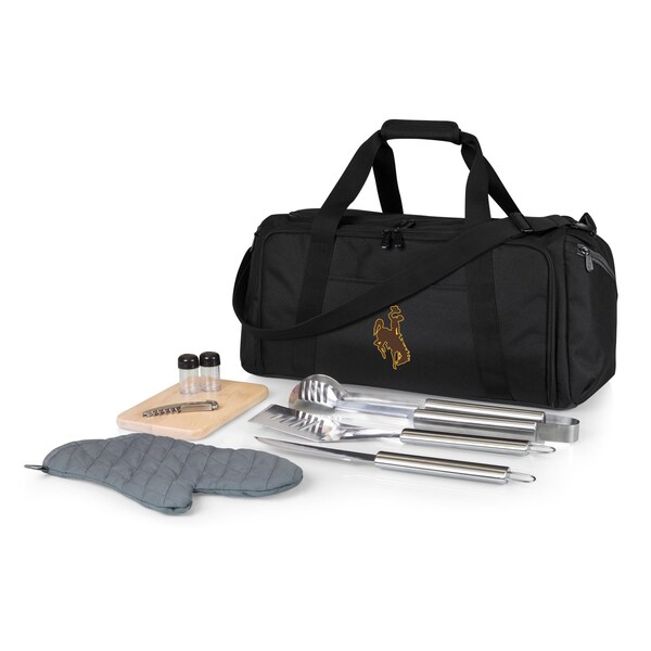 Picnic Time Family Of Brands NCAA Wyoming Cowboys BBQ Kit Grill Set & Cooler, BBQ Accessories 757-06-175-694-0 - main