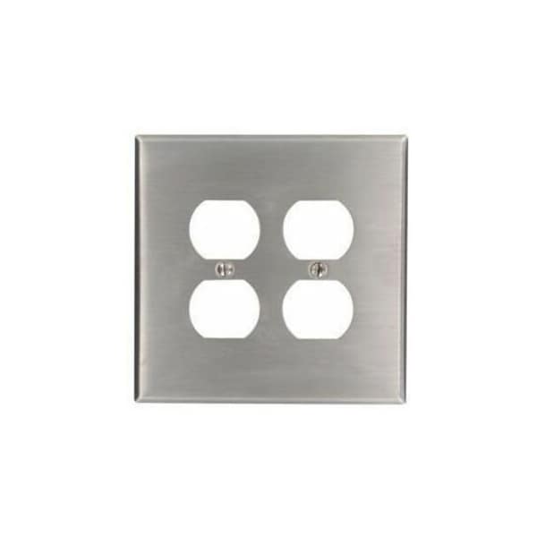 Leviton Wall Plate, Stainless Steel 84116 - main