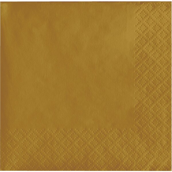 Touch Of Color Glittering Gold Beverage Napkins 1200 ct, 5"x5", 1200PK 253276 - main
