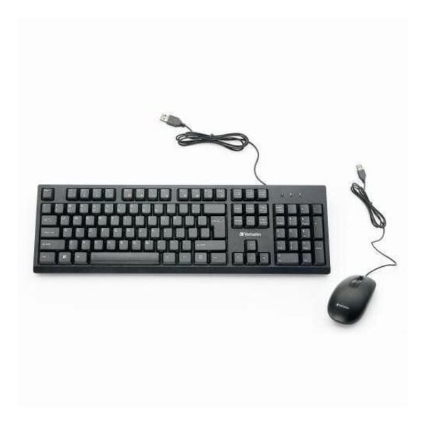 Verbatim Wired keyboard and Mouse 3 Button. 70734 - main
