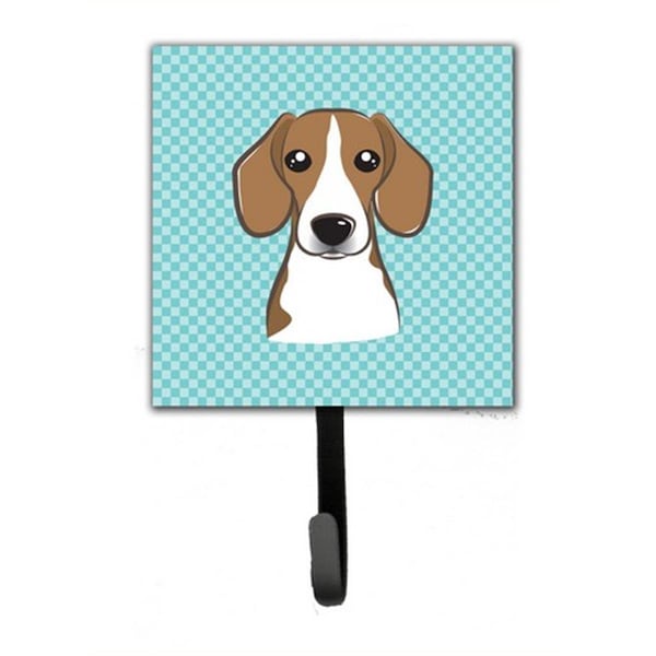 Carolines Treasures Checkerboard Blue Beagle Leash and Key Holder BB1177SH4 - main