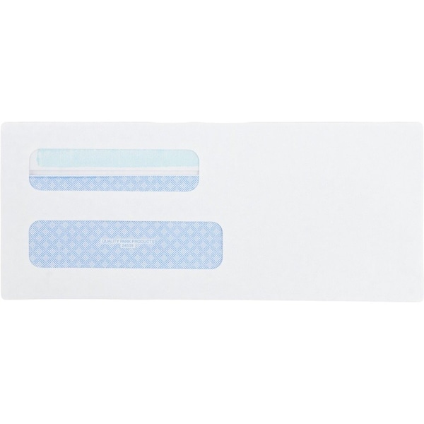 Quality Park Dbl Window Envelope, White, Paper, PK500 QUA24539 - main