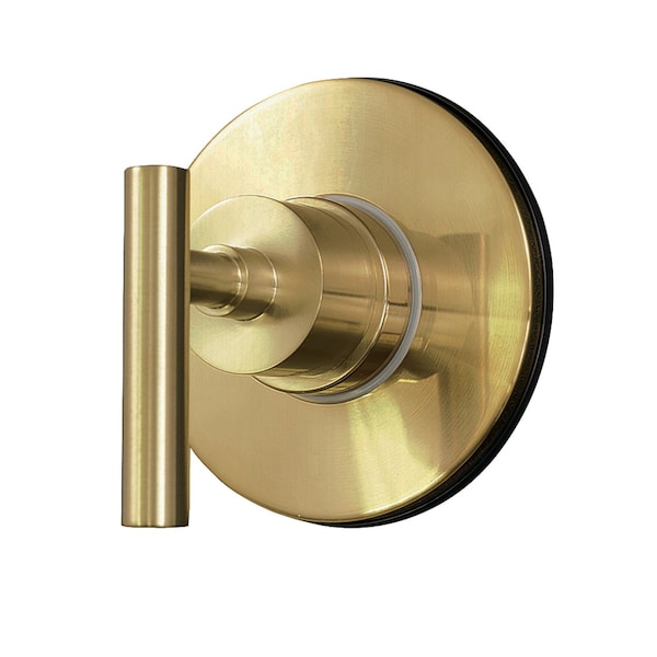 Kingston Brass Single-Handle Three-Way Diverter Valve with Round Trim Kit, Brushed Brass KS3037CML - main