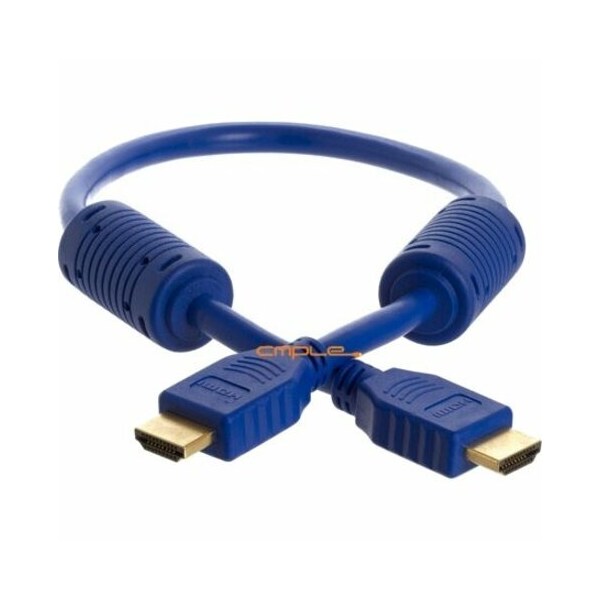Cmple 28AWG HDMI Cable with Ferrite Cores - Blue - 1.5FT 970-N - main