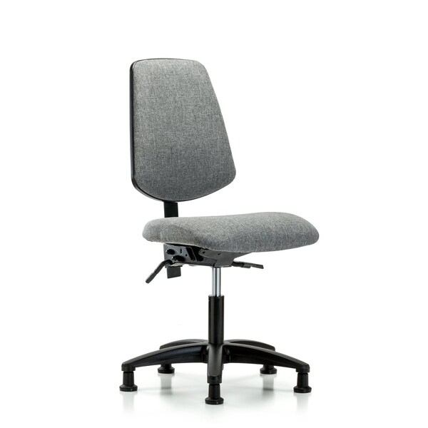 Blue Ridge Ergonomics Desk Chair Fab Desk Chair, Med, Bk, Tilt Glides, Gry, No Arms, 19" to 24" Height, Fabric, Grey BR-FDHCH-MB-RG-T1-A0-RG-F44 - main