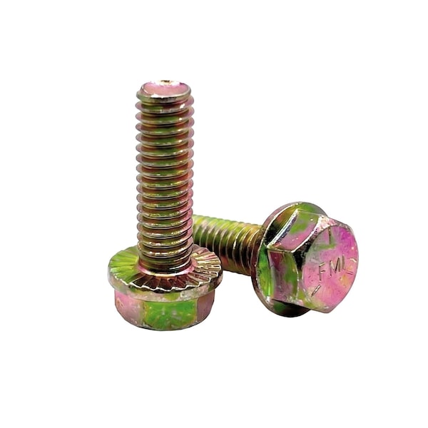 Zdb Industrial 5/16-18 x 5/8in Grade 5 Hex Flange Bolt, Zinc Yellow 10002887 - main