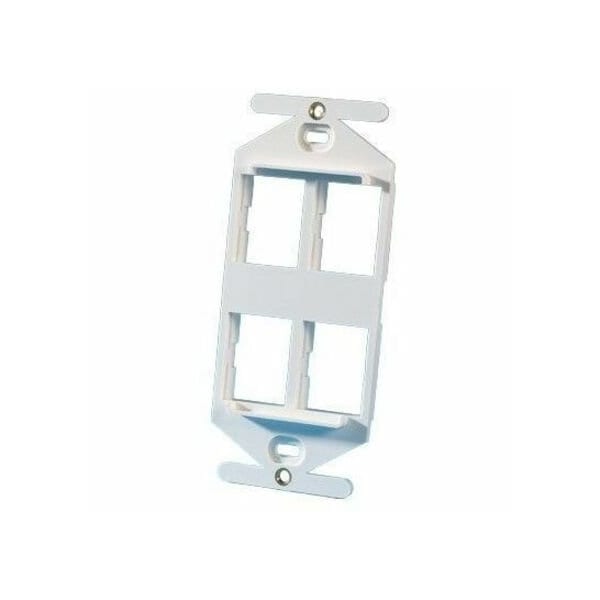 Ortronics 4-PORT FLUSH MT UNLOADED, STYLISTIC RECEPTACLE TRACJACK, CLOUD WHITE 41900018-88 - main