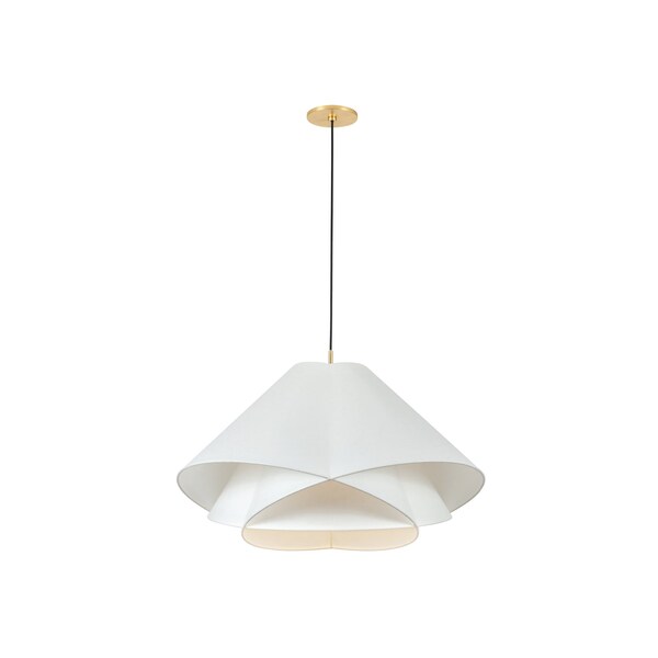 Troy Lighting Edna 34.5in wide 1 Light Pendant in Vintage Gold Leaf F2835-VGL - main