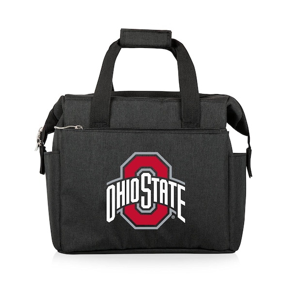 Picnic Time Family Of Brands NCAA Ohio State Buckeyes On The Go Lunch Bag Cooler - Soft Cooler Lunch Box, Black 510-00-179-444-0 - main