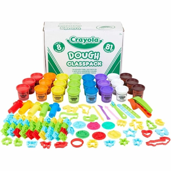 Crayola Dough Modeling Tools Classpack, Assorted, 24PK CYO570172 - main