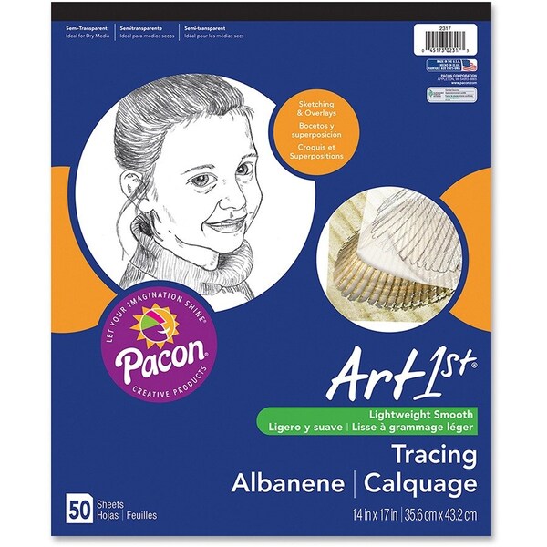 Pacon Art1st Parchment Tracing Paper, 14 x 17, White, 50 Sheets 2317 - main