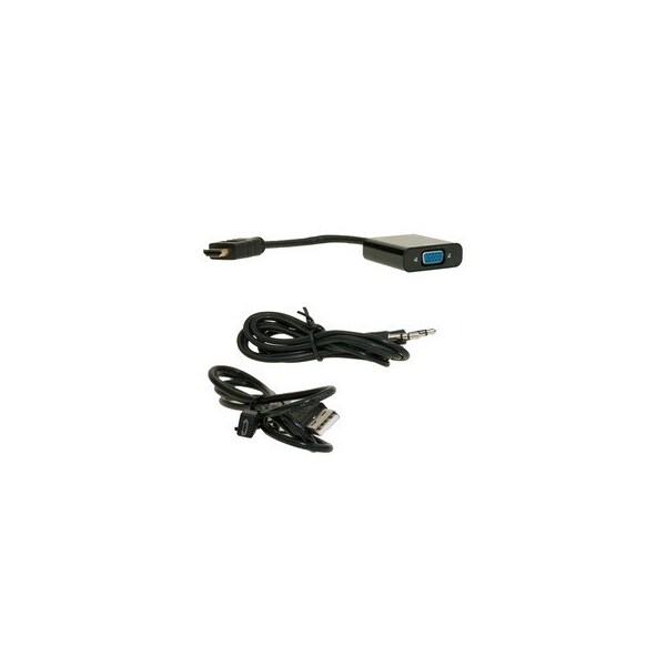 Cable Wholesale HDMI male to VGA female Adapter with Stereo Audio Support, Up to 1080P 1920 x 1080, Powered by 40H1-31410 - main