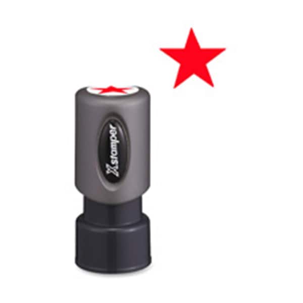 Shachihata Specialty Stamp PreInked Star Shape .63 in. Red Ink XST11309 - main