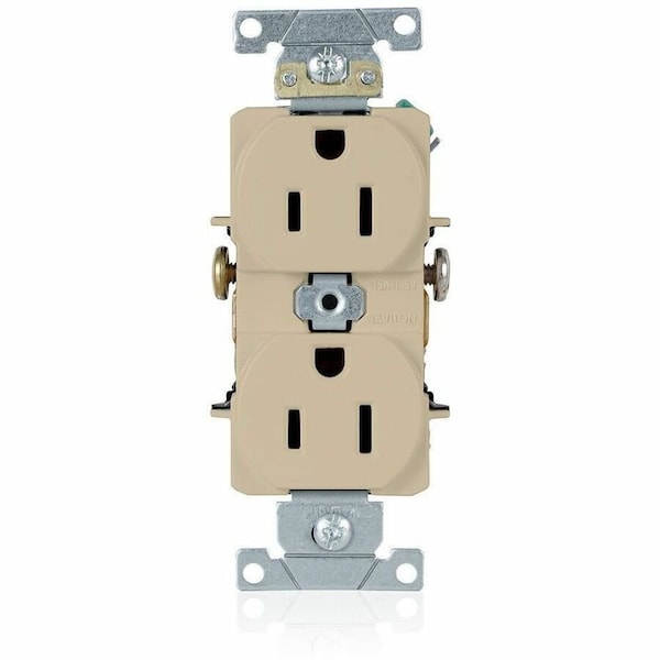 Leviton Industrial Series Heavy Duty Grade Duplex Receptacle, 15 Amp 5242-I - main
