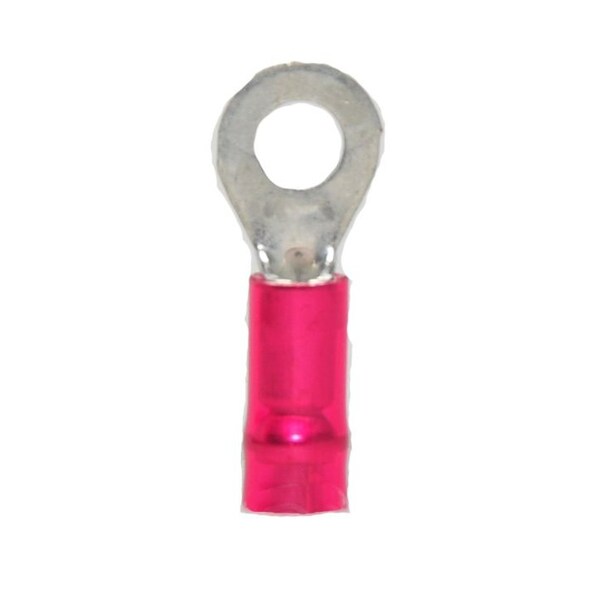 100-Pack 22-18 AWG Nylon Ring Terminals – Fits #4 Or #6 Stud, Made In USA