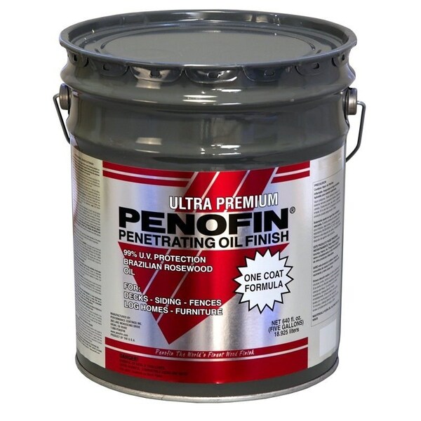 Penofin Red Label Series Ultra-Premium Stain, Transparent, Hickory, Liquid, 5 gal Can F3MHI5G - main