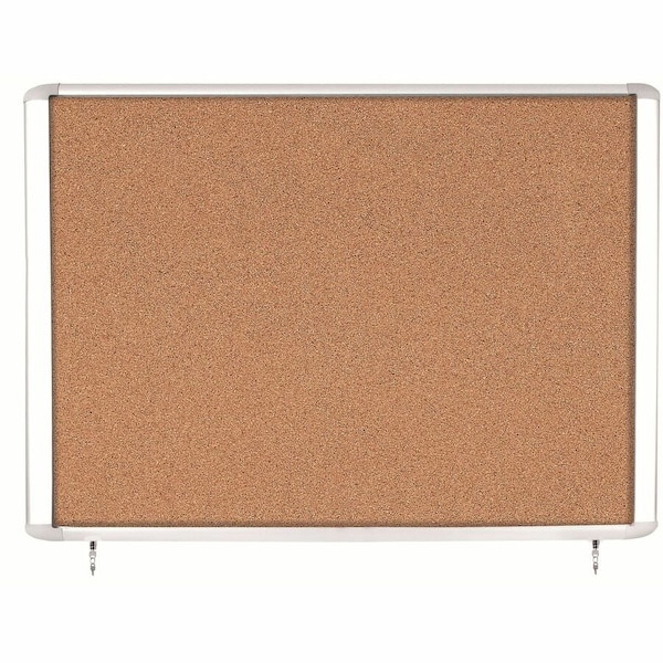 Mastervision Enclosed Cork Bulletin Board 38-5/16"W x 47"H VT380601760 - main