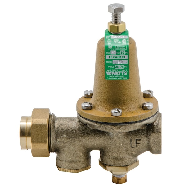 Watts Water Pressure Reducing Valve, 50 psi 3/4 LF25AUB-GG-Z3 - main