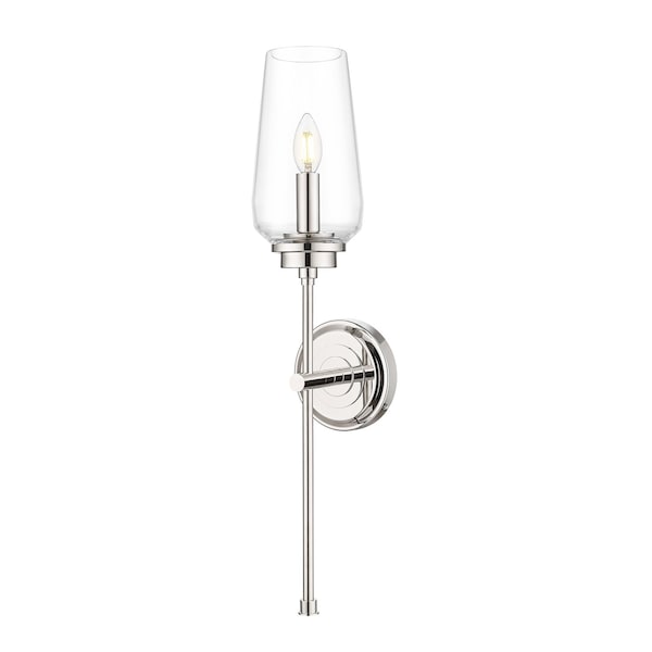 Z-Lite Clara Polished Nickel 1 Light Wall Sconce 2013-1S-PN - main