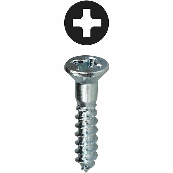 Dottie Wood Screw, #10, 1-1/4 in, Zinc Plated Carbon Steel Flat Head Phillips Drive, 100 PK PHFW10114 - main