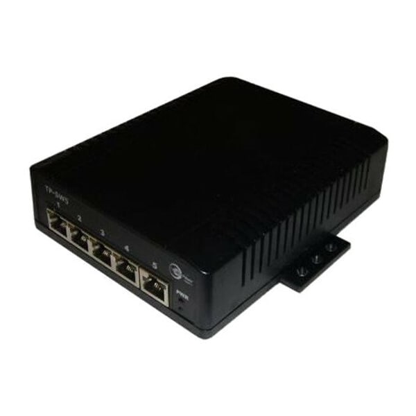 Tycon Systems PoE Switch, 12-36V In, 5xPort GigE 802.3at TP-SW5G-24 - main