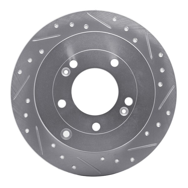 Dynamic Friction Co DFC Brake Rotor - Drilled and Slotted - Silver 631-03022R - main