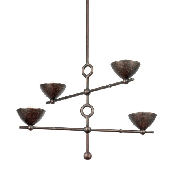 Troy Lighting Vishal 4 Light Chandelier, Black Patina Gold, 38 In x 26.5 In F2338-BPG - main