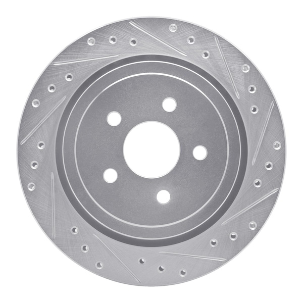 Dynamic Friction Co DFC Brake Rotor - Drilled and Slotted - Silver 631-39007R - main
