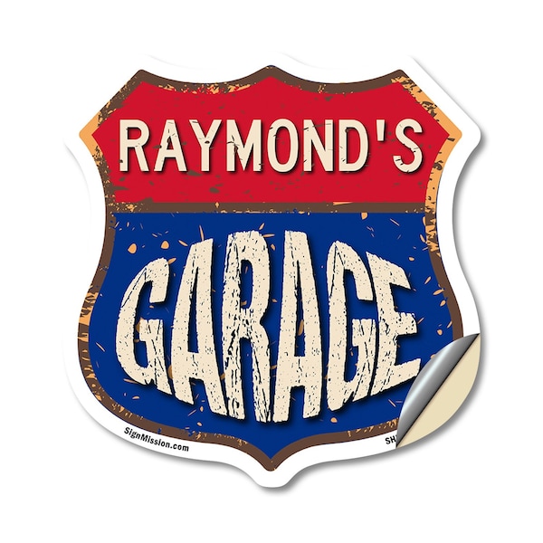 Signmission Raymond's Garage, 18 Inch X 18 Inch, Vinyl Decal SHI-D-18-383-RAYMOND - main