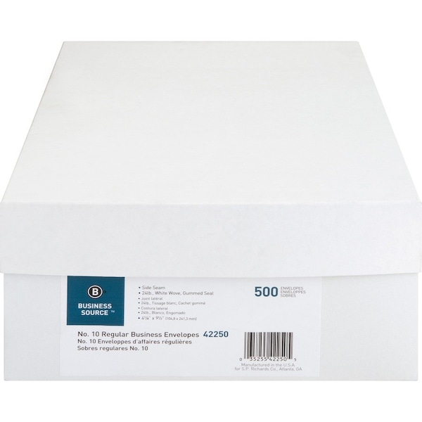 Business Source ENVELOPE, SIDE SEAM, REGULAR, PK500 BSN42250 - main