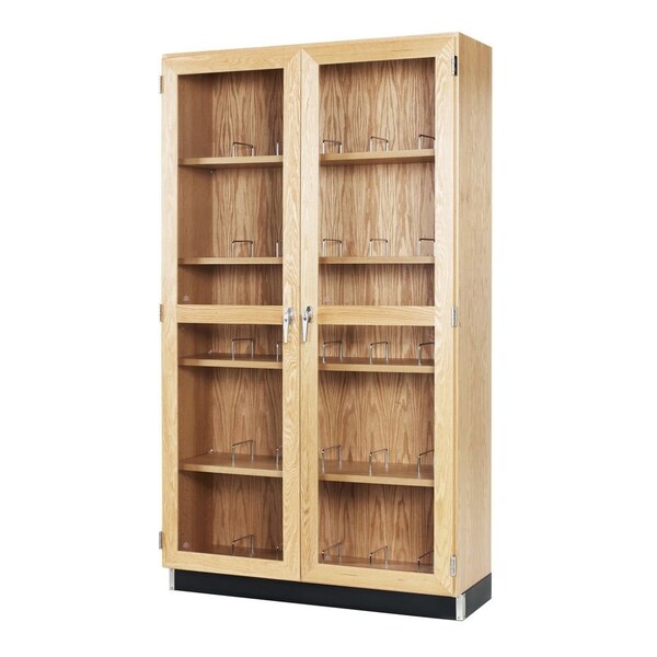 Diversified Spaces Hardwood, Solid Oak Microscope Storage Case, 48 in W, 84 in H 372-4816K - main