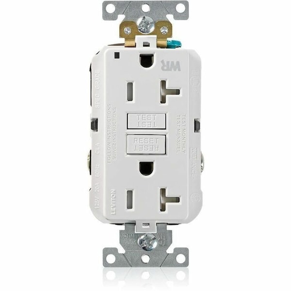 Leviton SmartlockPro GFCI 20A WR/TR/PI White G5362-WTW - main