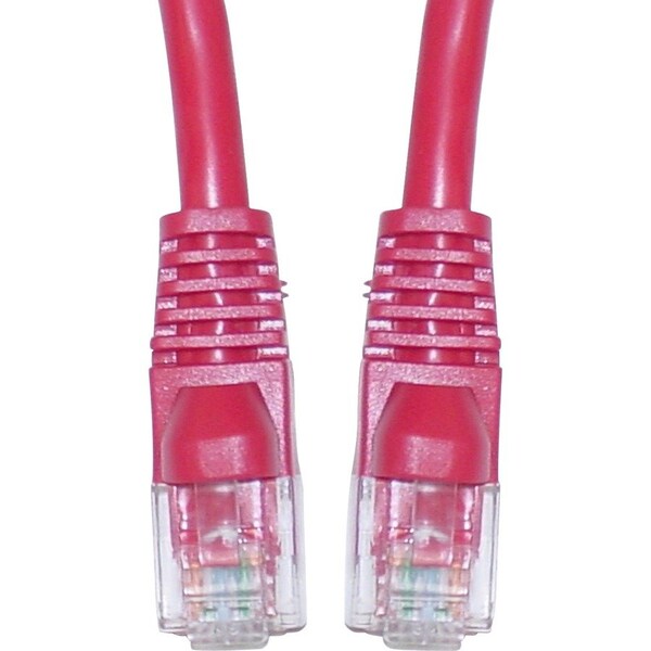 Cable Wholesale Cat6 Red Copper Ethernet Patch Cable, Snagless/Molded Boot, POE Compliant, 3 foot 10X8-07103 - main