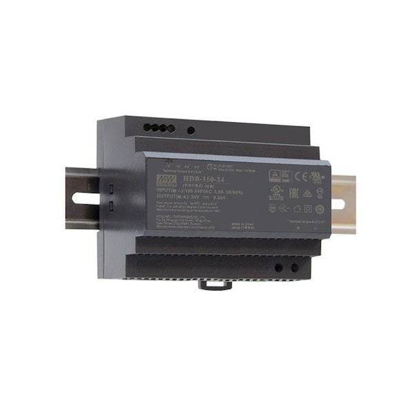 Meanwell Mean Well, AC-DC Ultra slim DIN rail power supply; Input range 85-264VAC; Output 48VDC a HDR-150-48 - main