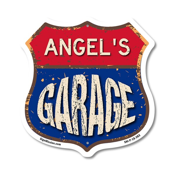 Signmission Angel's Garage, 18 Inch X 18 Inch, Plastic Sign SHI-P-18-383-ANGEL - main