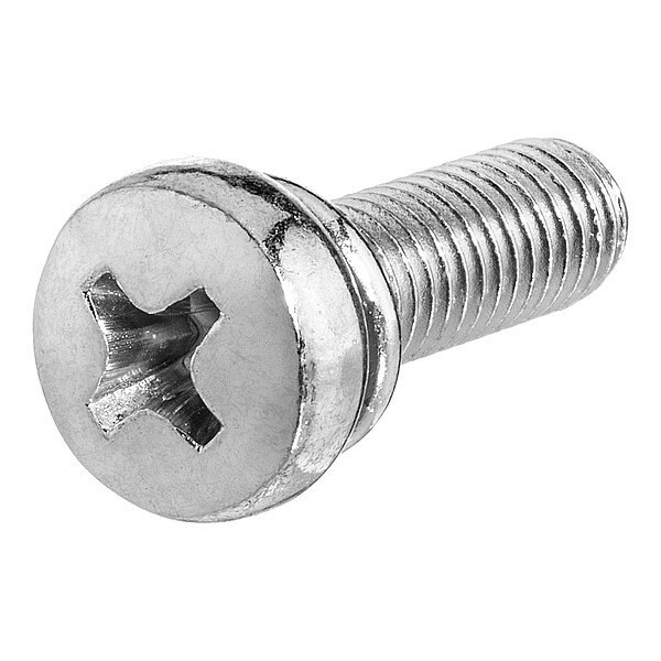 Usa Industrials M5-0.80 x 12 mm Phillips Pan Machine Screw, Zinc Plated Steel, 25 PK ZSCRW-23487 - main