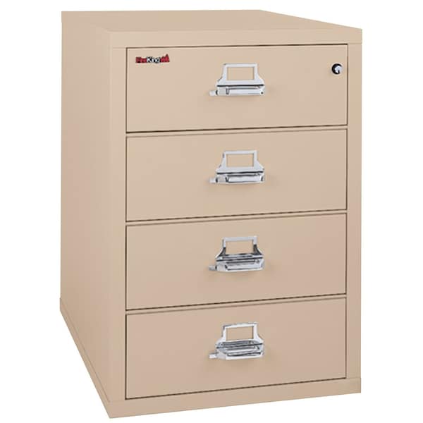 Fireking 4 Drawer, 1 Hr Fire, Vertical, 25" wide for Card Check & Notes Champagne 4-2536-CCH - main