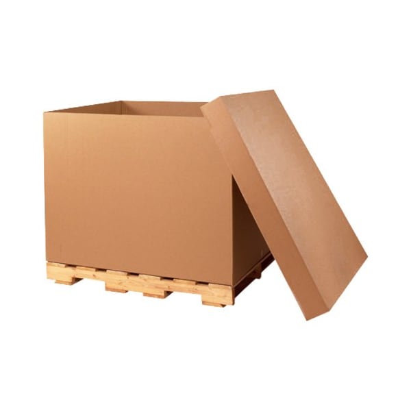 Zoro Select 47 5/8 in x 39 5/8 in x 35 5/8 in Shipping Box, Kraft, Corrugate, Single Wall, 32 ECT GAYLORD - main