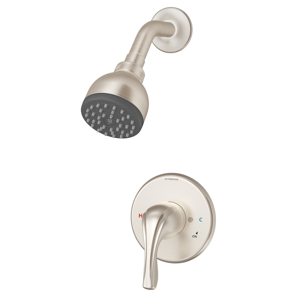Symmons Origins Single Handle Wall Mounted Shower Trim Kit with 1.5 GPM Single Spray (Valve Not Included) 9601-PLR-1.5-TRM-STN - main