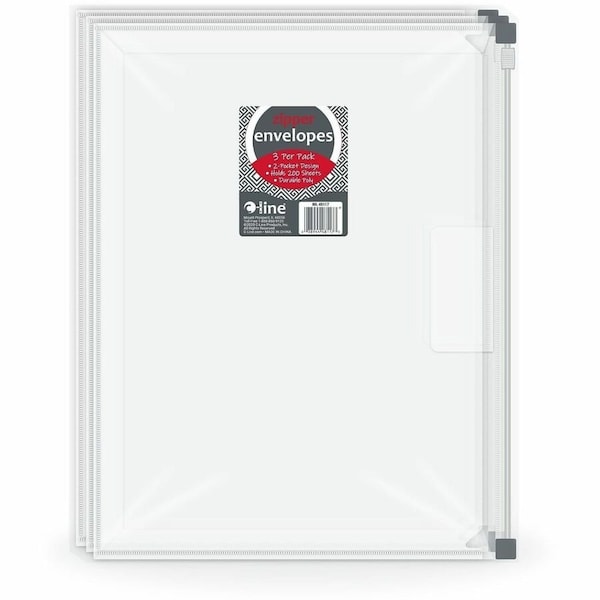 C-Line Products C-Line 48117 Letter Size Zip N Go Expanding Portfolio with Outer Pocket 13 x 10 Clear 48117 - main
